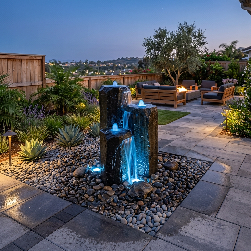Hardscape San Diego project by Hardscape Flow - professional hardscape installation
