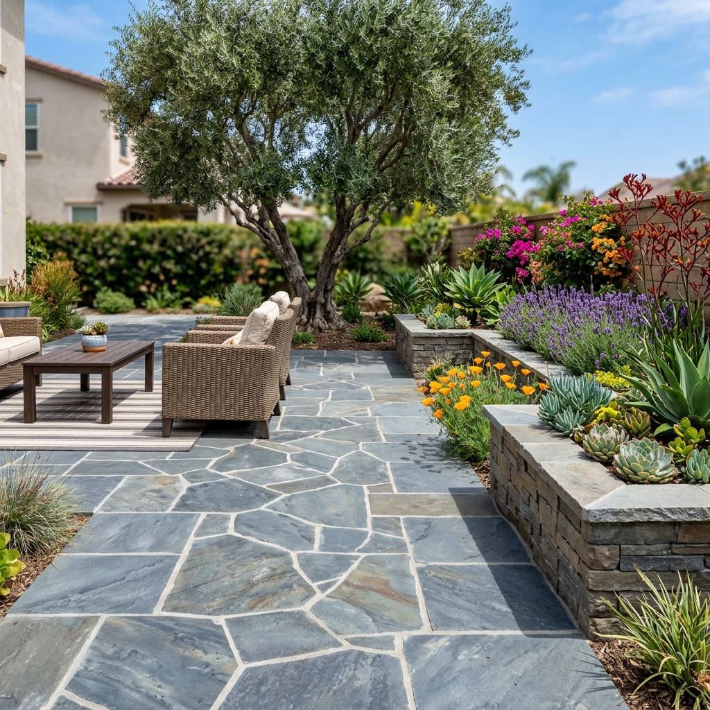 Hardscape San Diego project by Hardscape Flow - professional hardscape installation
