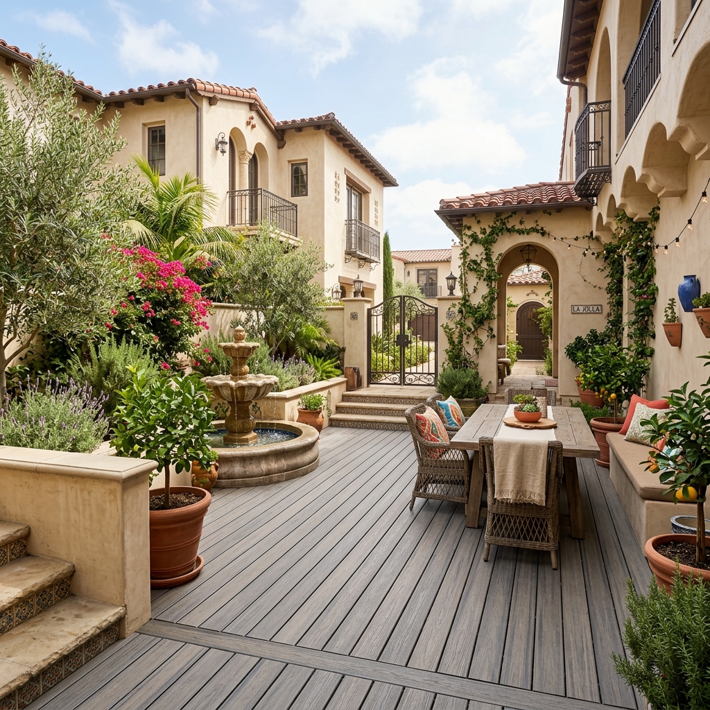 Trex Select Millstone — Cool Gray Stone vinyl plank flooring installed in San Diego home by Hardscape Flow