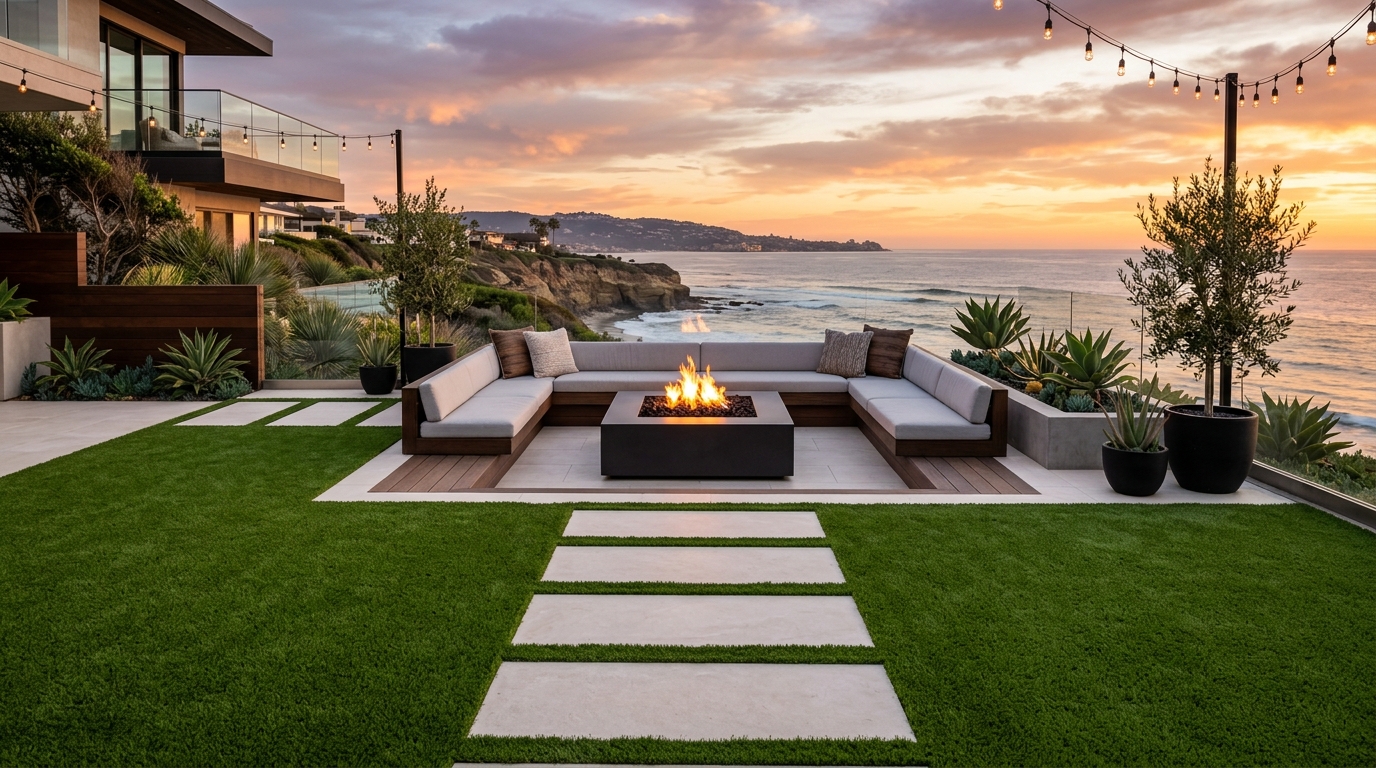 Hardscape Project vinyl plank flooring installed in San Diego home by Hardscape Flow