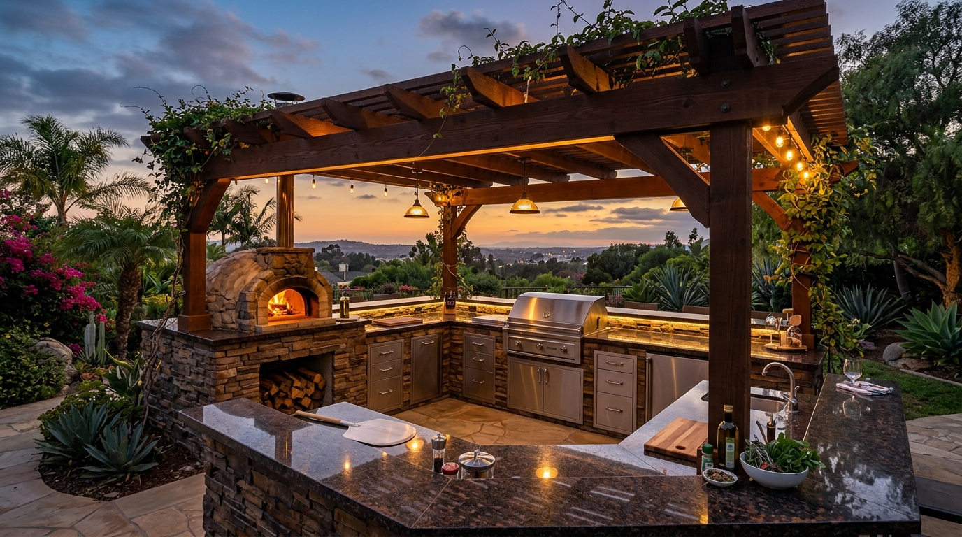 Custom Outdoor Kitchen & Stone Pizza Oven Builder in Alpine