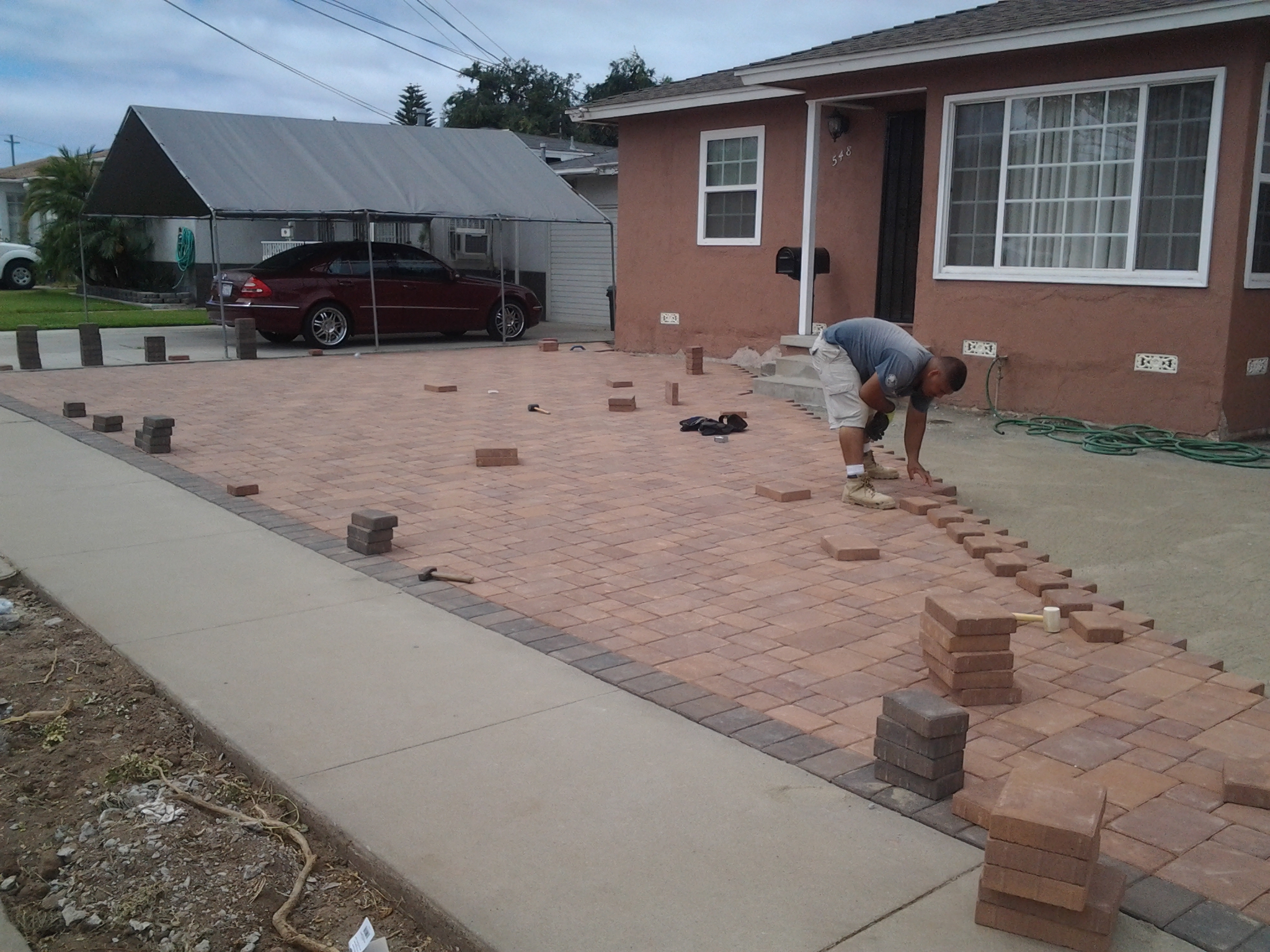 Paver Driveway — San Diego Project vinyl plank flooring installed in San Diego home by Hardscape Flow