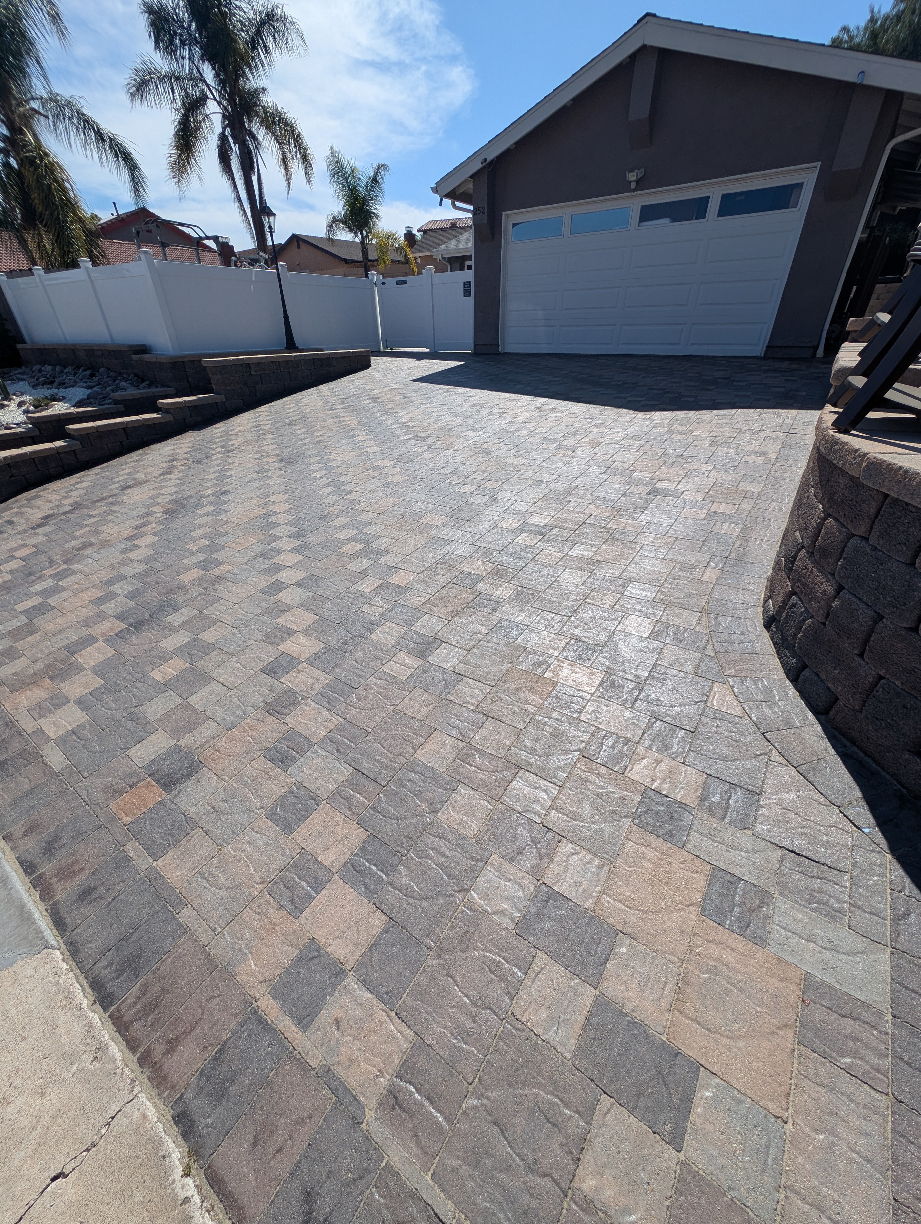 Paver Driveway — San Diego Project vinyl plank flooring installed in San Diego home by Hardscape Flow