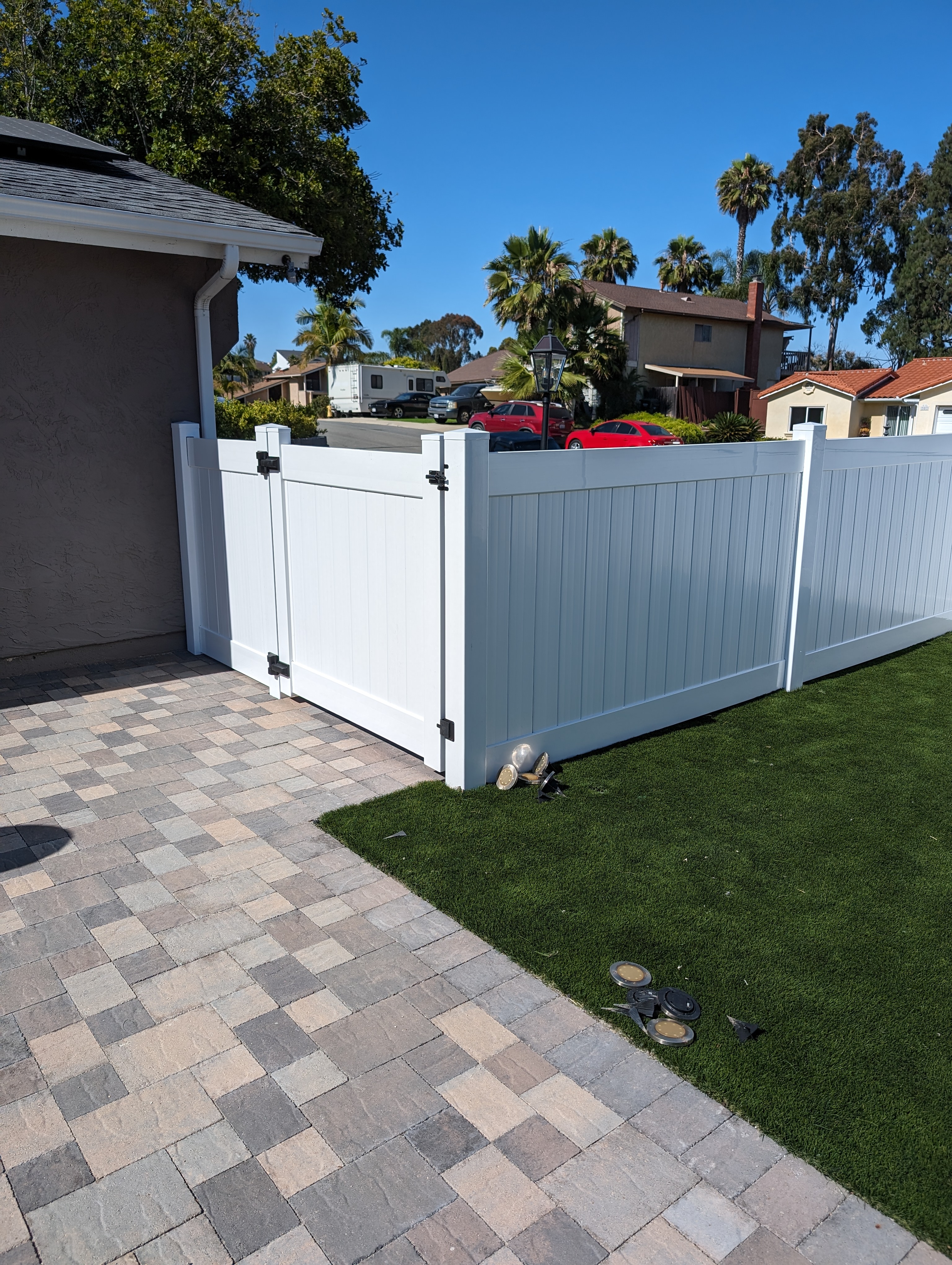 Fence Installation — San Diego Project vinyl plank flooring installed in San Diego home by Hardscape Flow