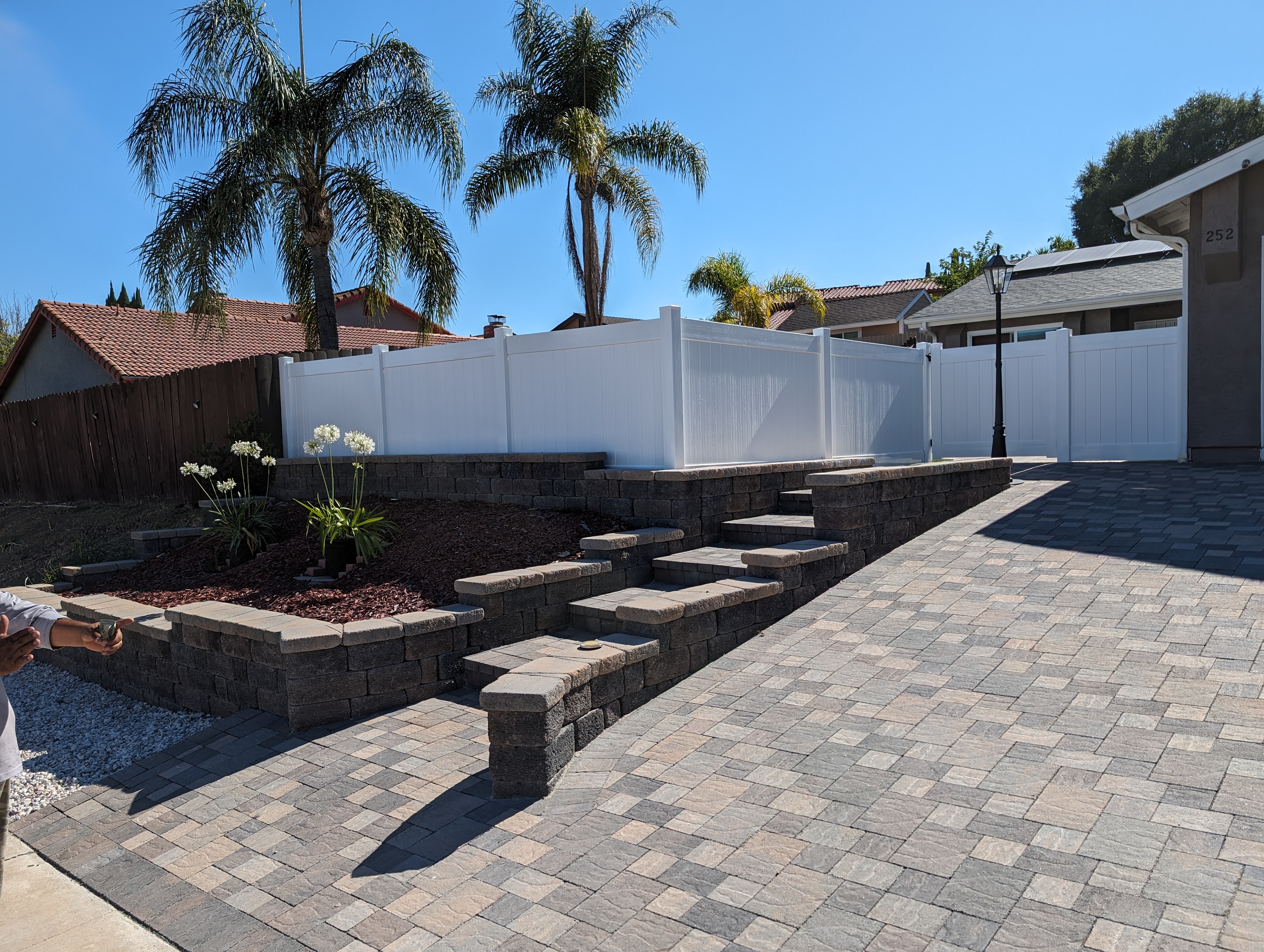 Fence Installation — San Diego Project vinyl plank flooring installed in San Diego home by Hardscape Flow
