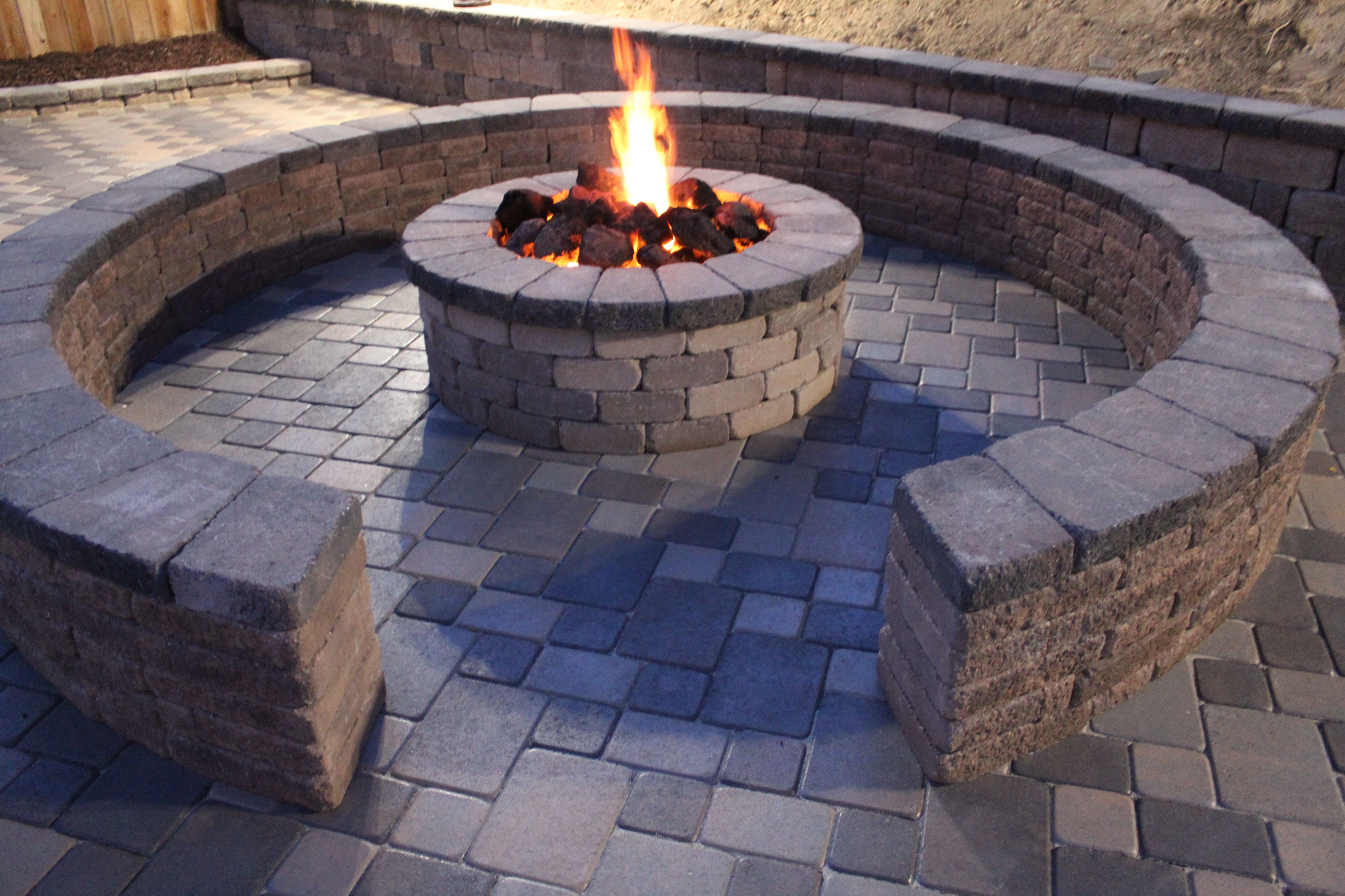 Fire Pit Installation — San Diego Project vinyl plank flooring installed in San Diego home by Hardscape Flow
