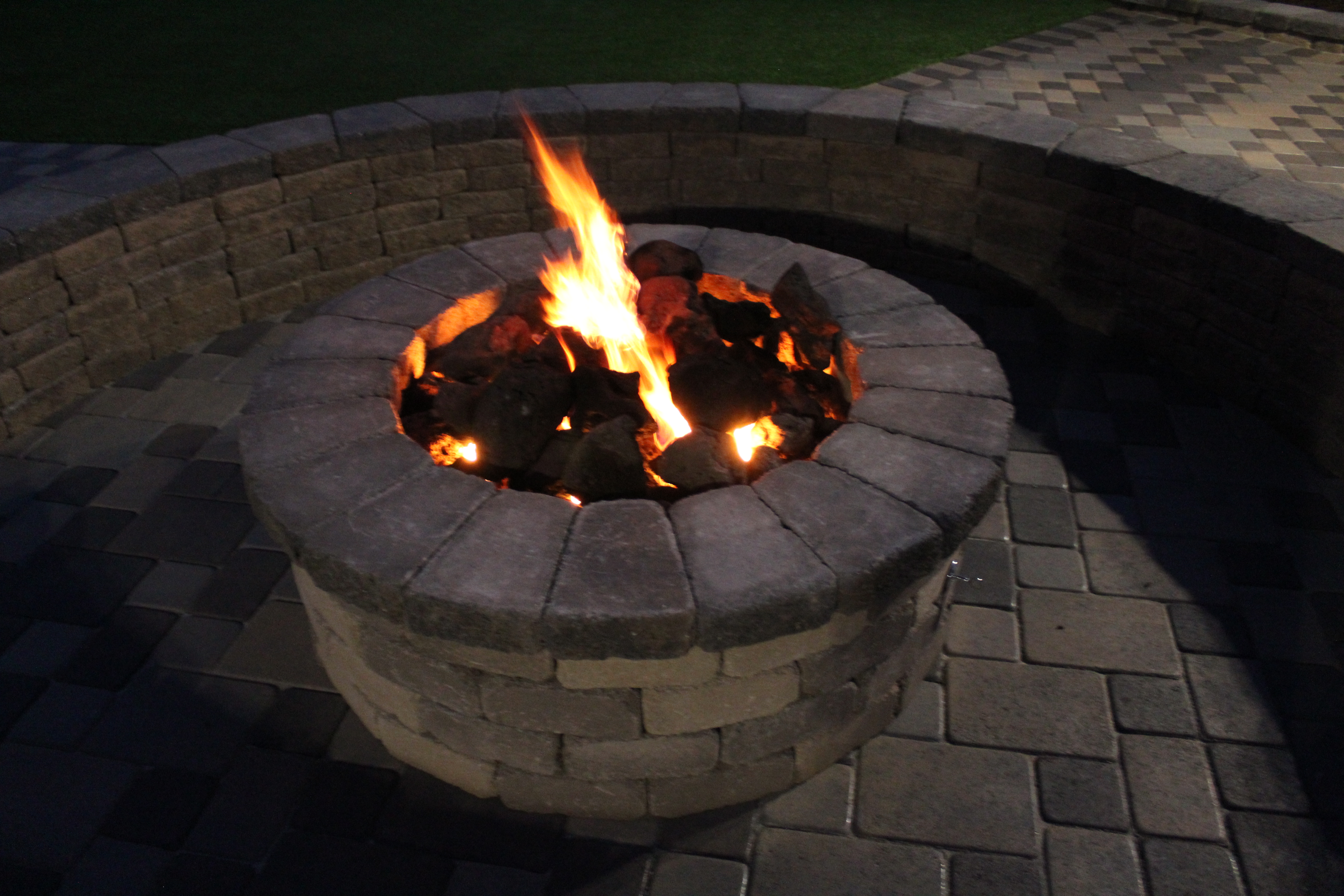 Fire Pit Installation — San Diego Project vinyl plank flooring installed in San Diego home by Hardscape Flow
