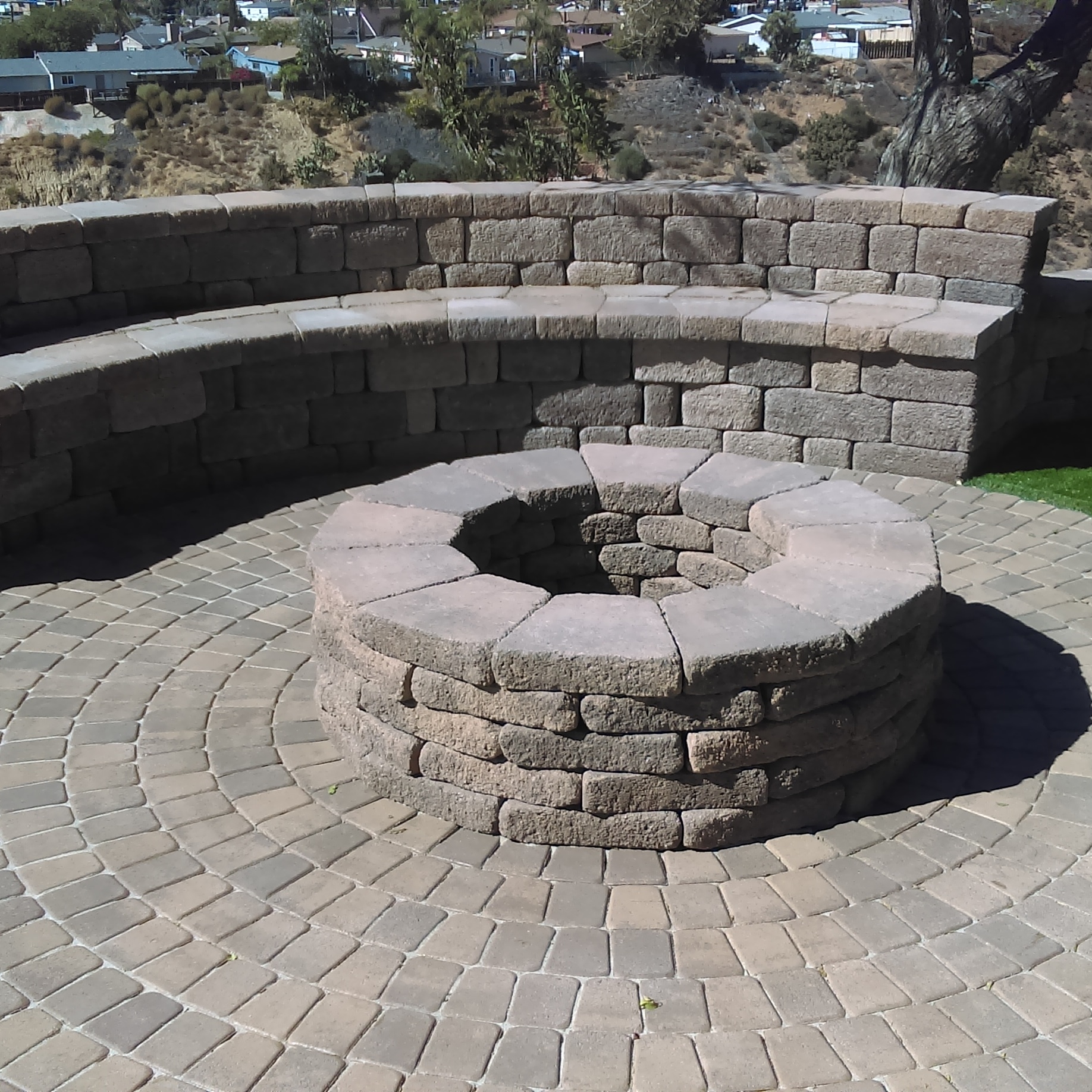 Fire Pit Installation — San Diego Project vinyl plank flooring installed in San Diego home by Hardscape Flow