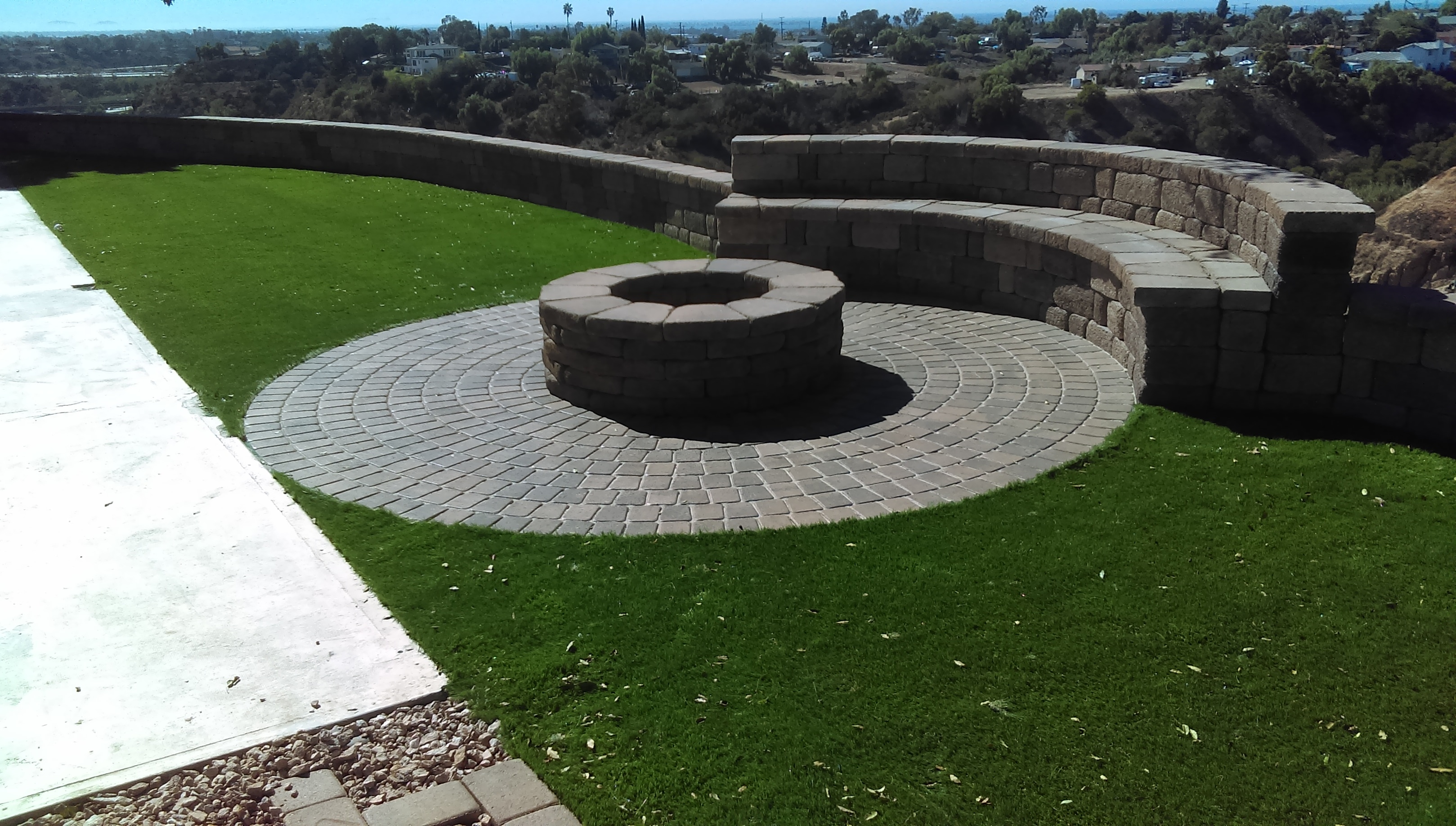 Fire Pit Installation — San Diego Project vinyl plank flooring installed in San Diego home by Hardscape Flow