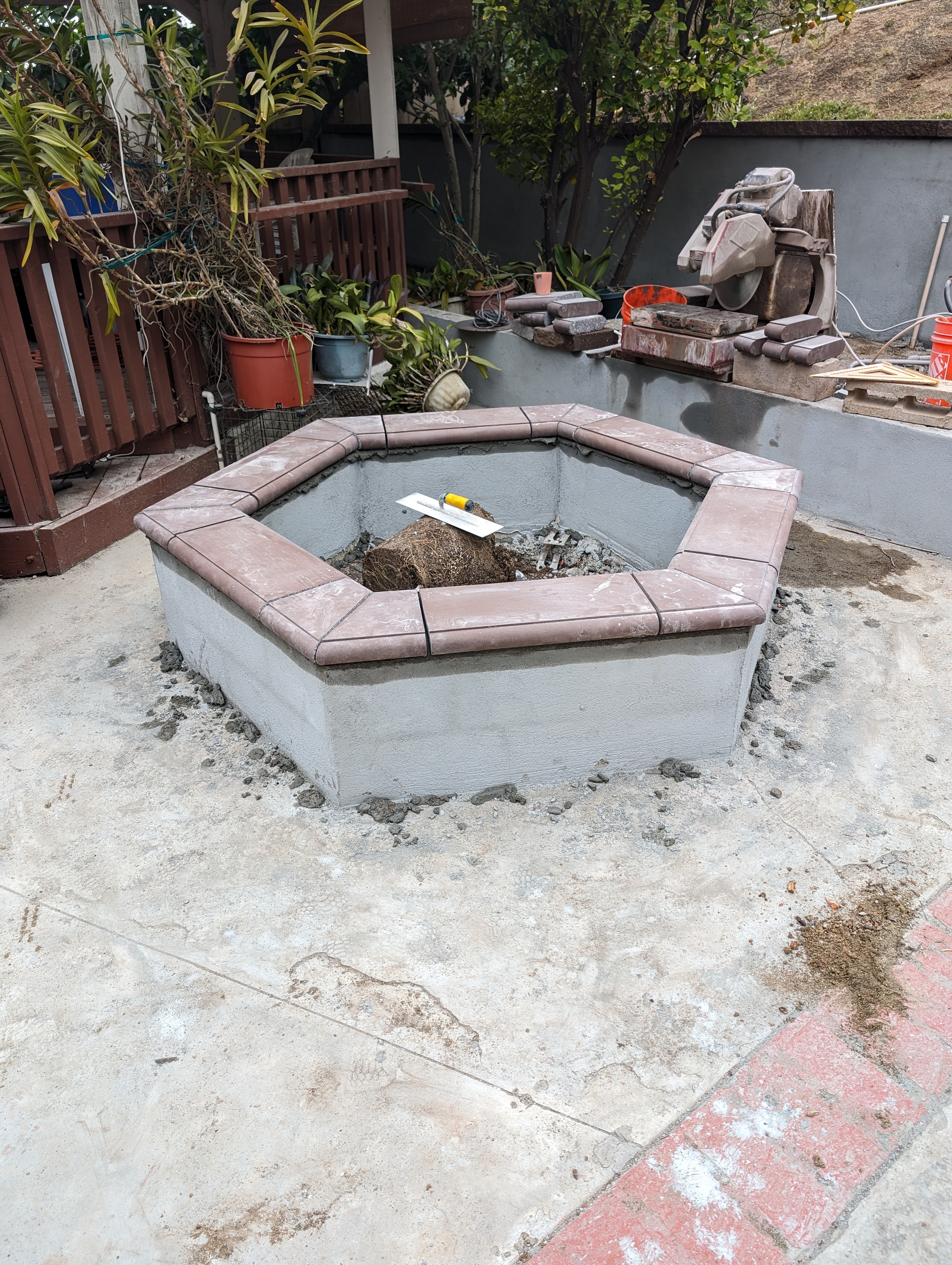Fire Pit Installation — San Diego Project vinyl plank flooring installed in San Diego home by Hardscape Flow