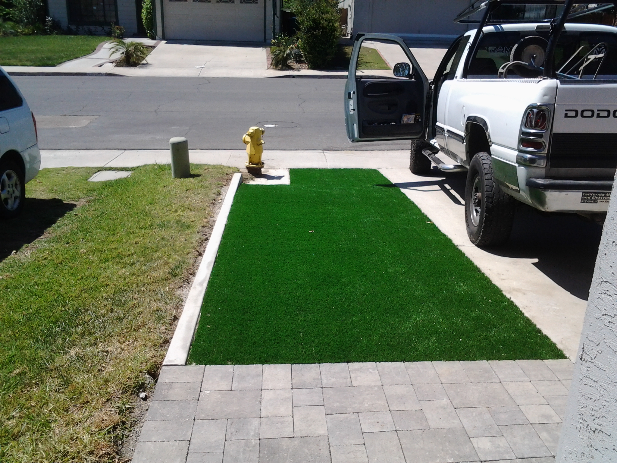 Artificial Turf Installation — San Diego Project vinyl plank flooring installed in San Diego home by Hardscape Flow