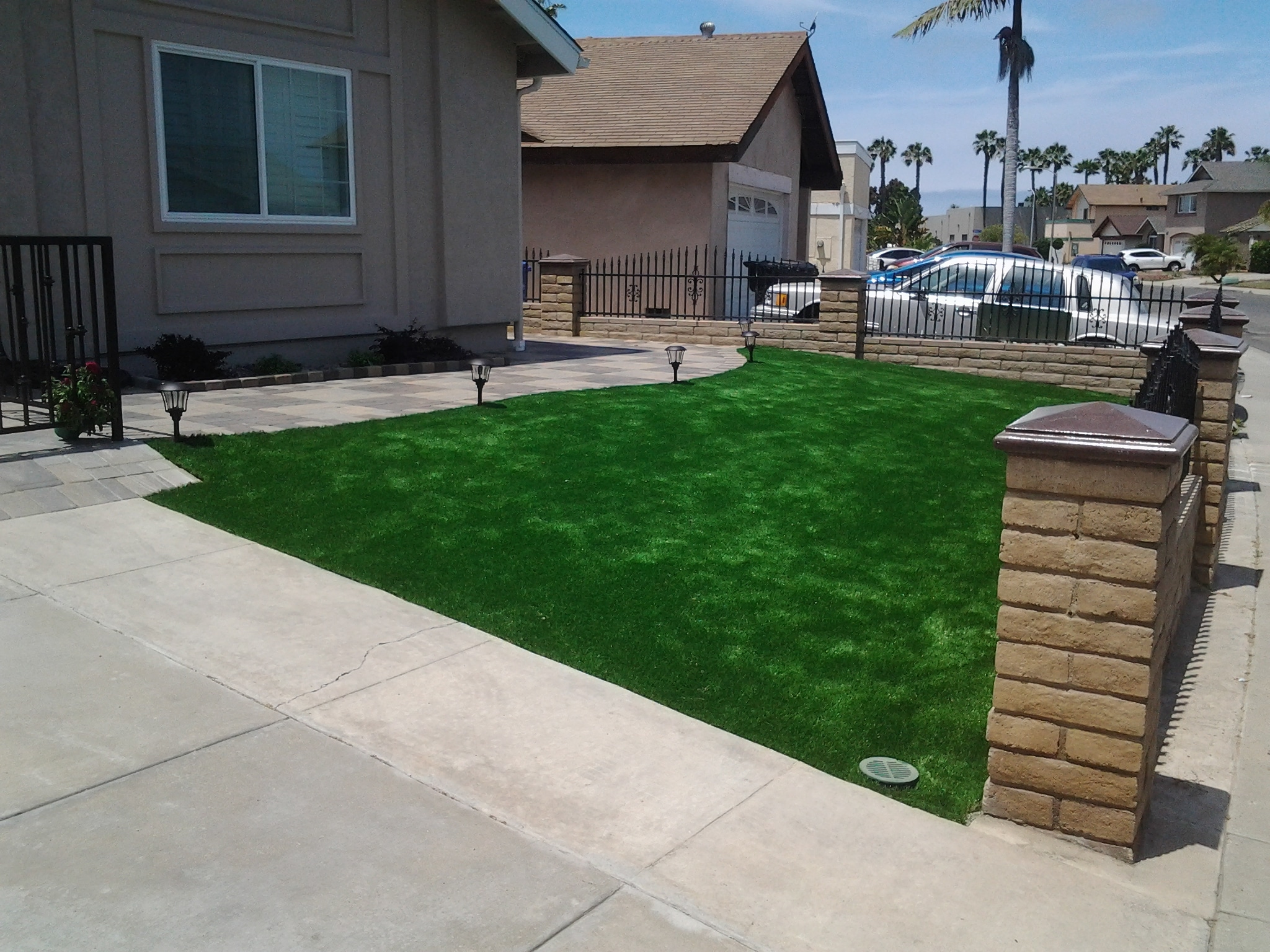 Artificial Turf Installation — San Diego Project vinyl plank flooring installed in San Diego home by Hardscape Flow