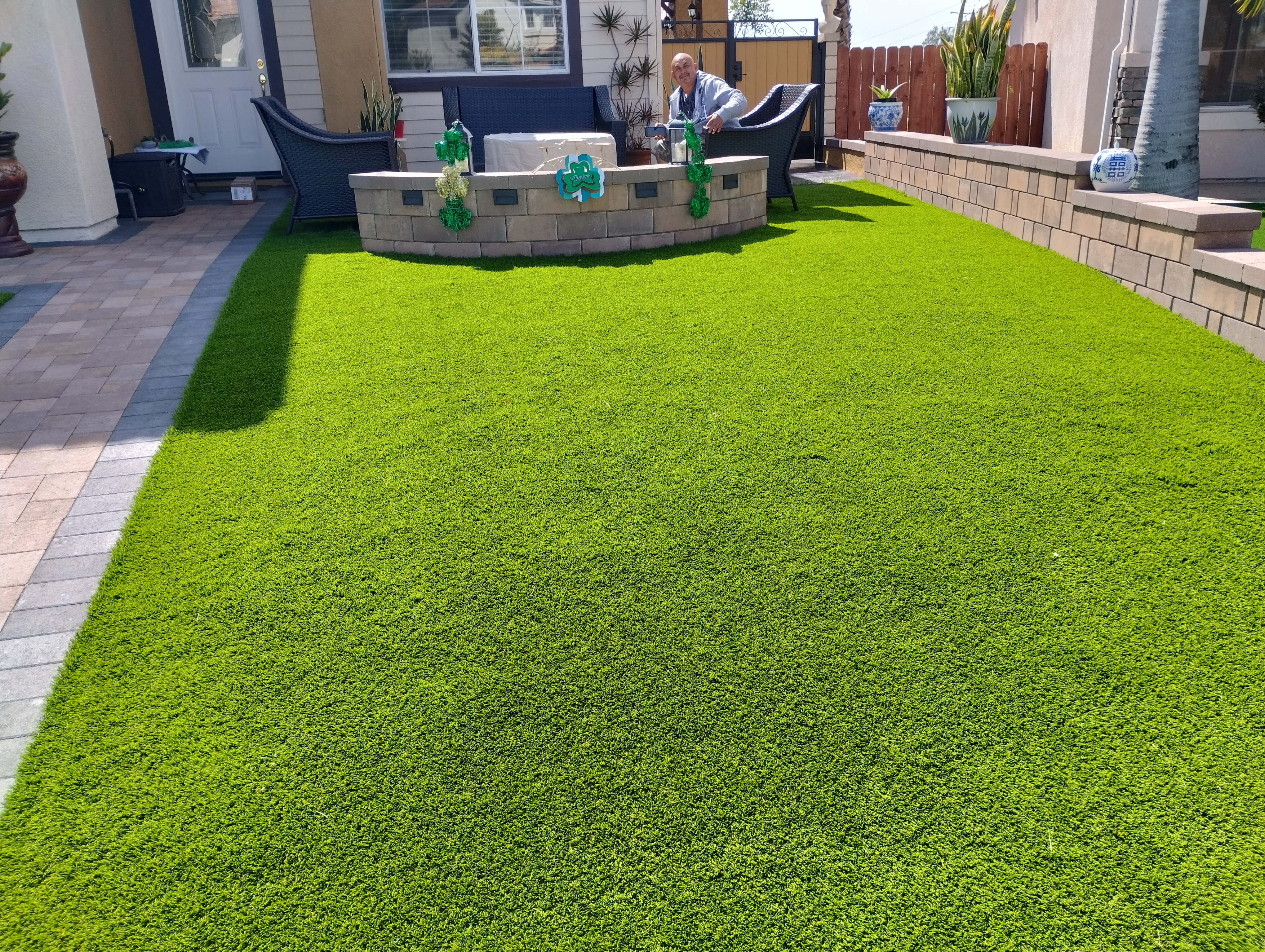 Artificial Turf Installation — San Diego Project vinyl plank flooring installed in San Diego home by Hardscape Flow