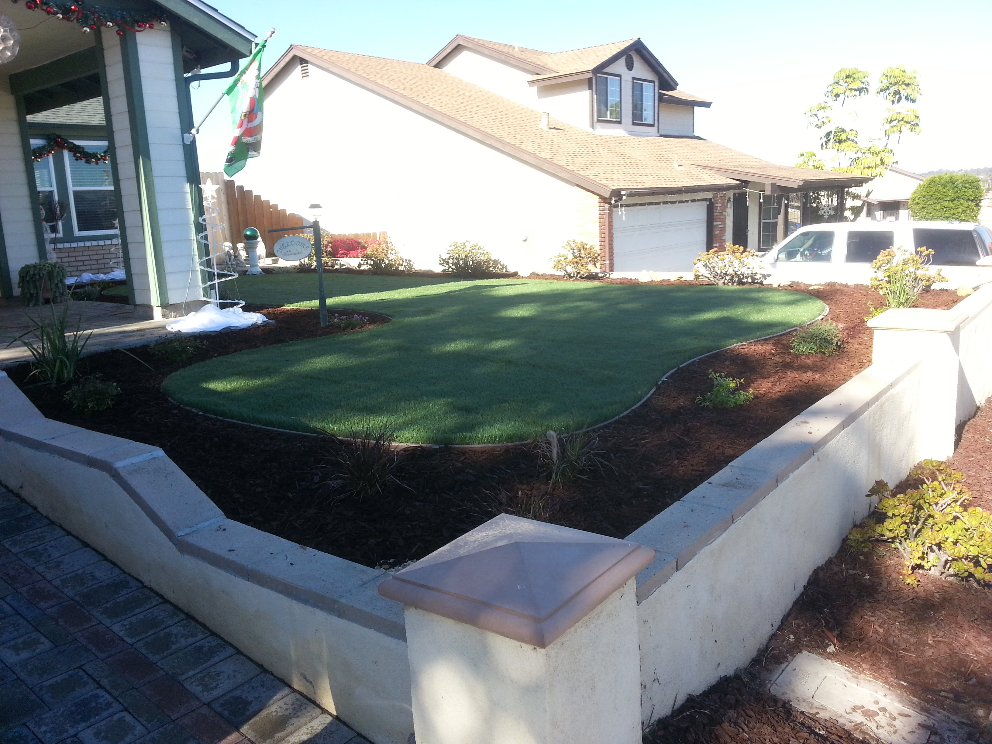 Artificial Turf Installation — San Diego Project vinyl plank flooring installed in San Diego home by Hardscape Flow