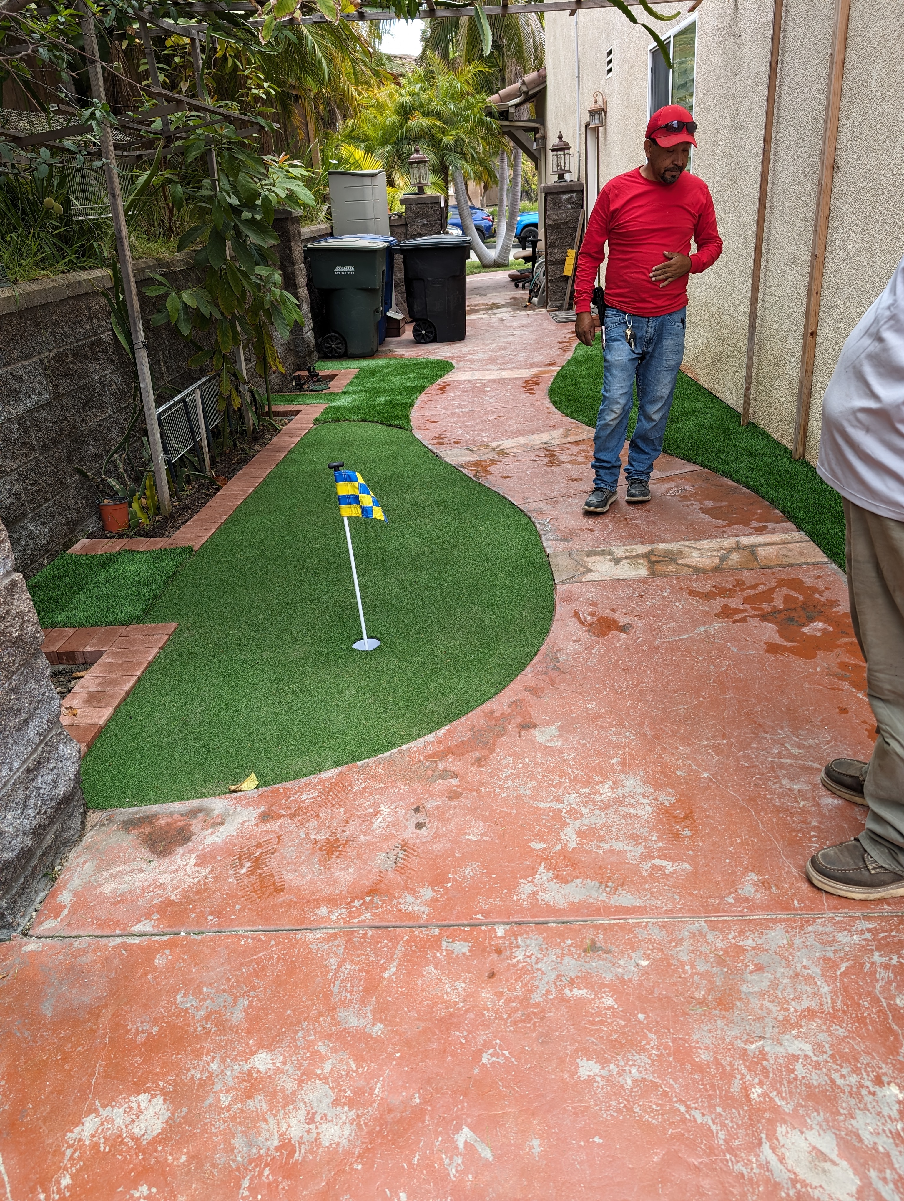Artificial Turf Installation — San Diego Project vinyl plank flooring installed in San Diego home by Hardscape Flow