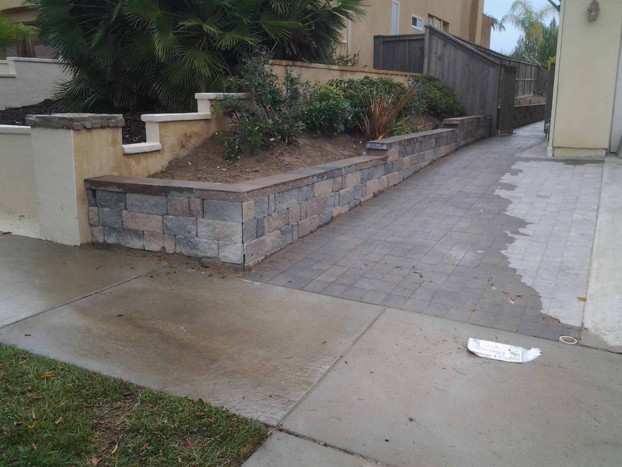 Retaining Wall — San Diego Project vinyl plank flooring installed in San Diego home by Hardscape Flow