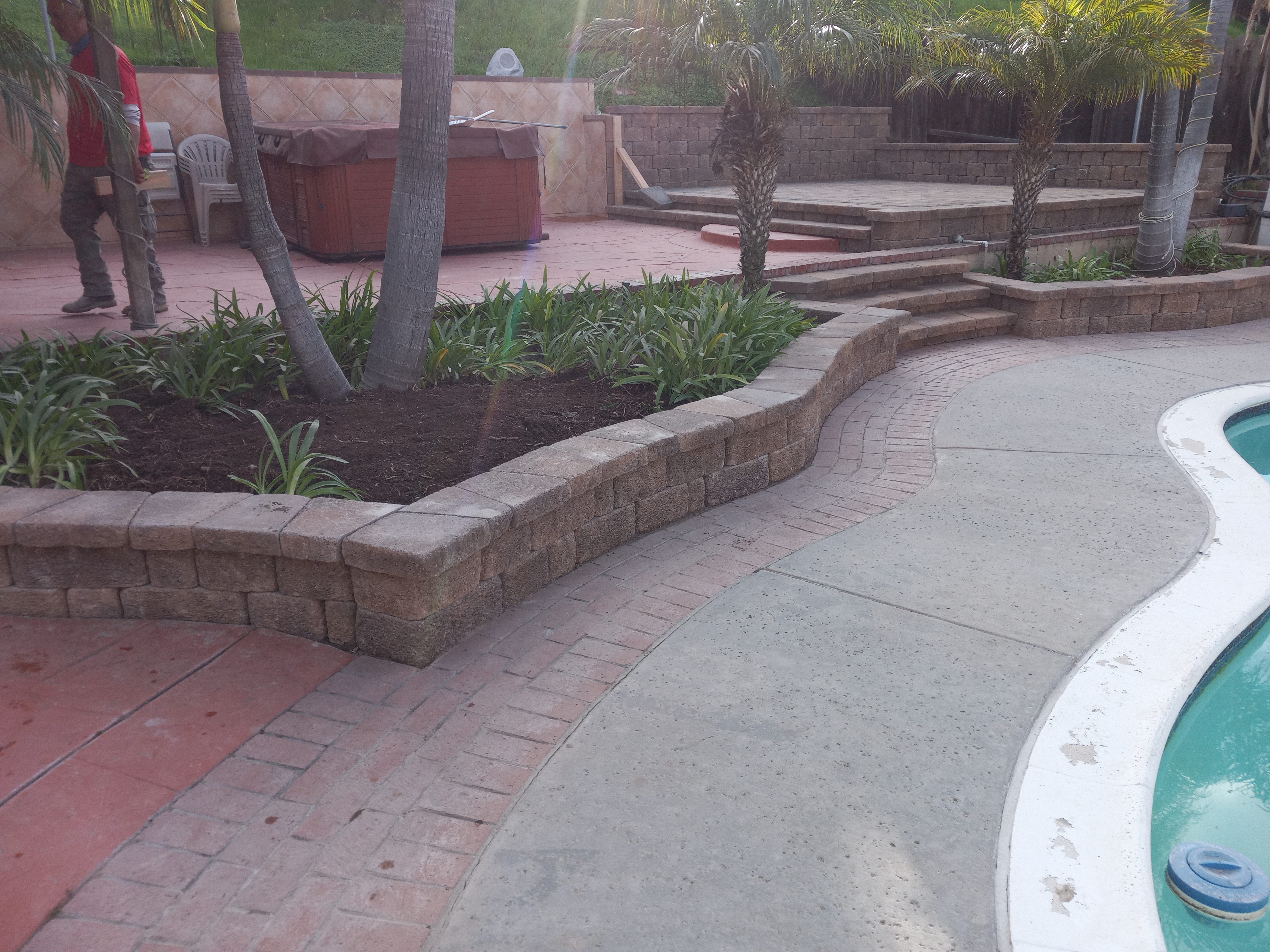 Retaining Wall — San Diego Project vinyl plank flooring installed in San Diego home by Hardscape Flow