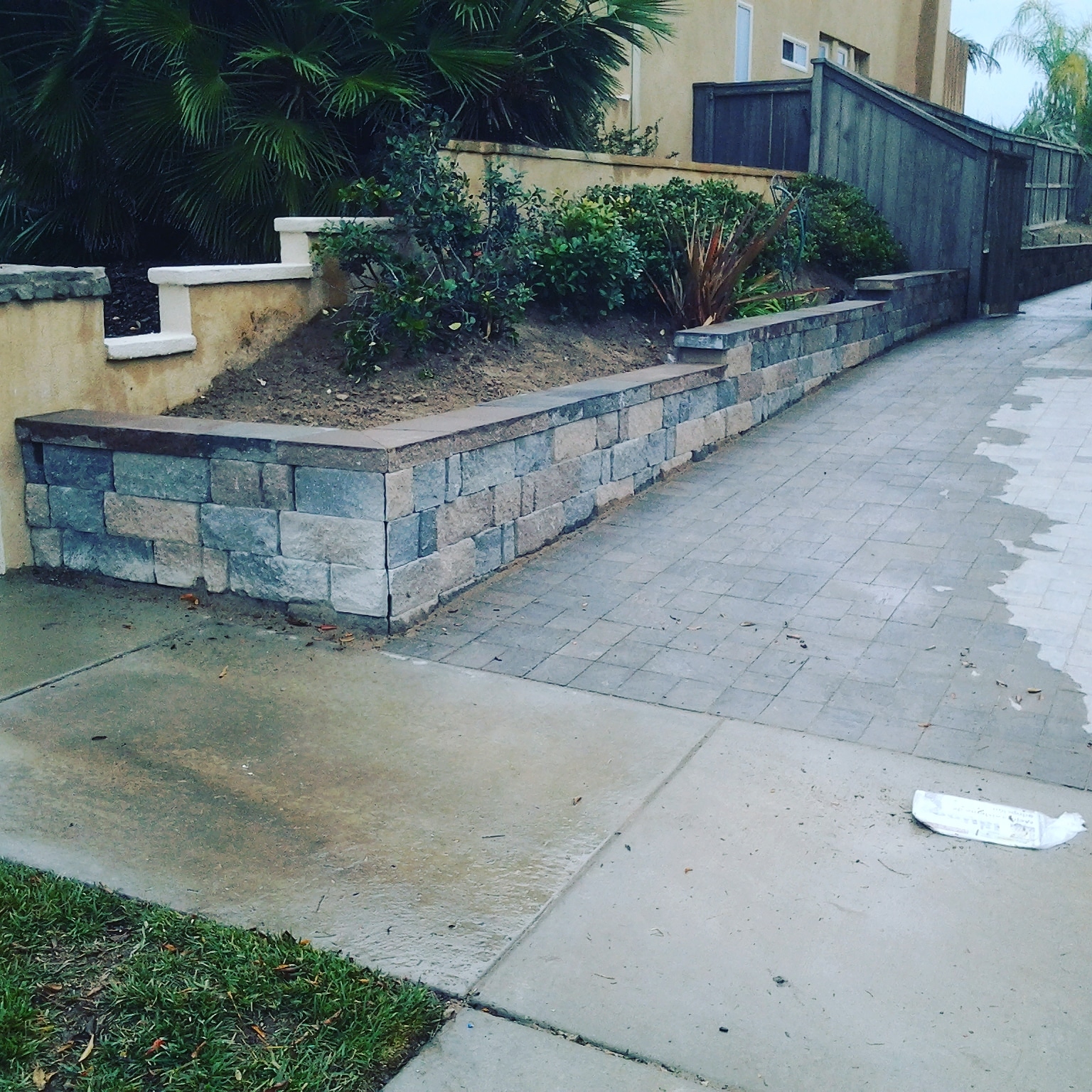 Retaining Wall — San Diego Project vinyl plank flooring installed in San Diego home by Hardscape Flow