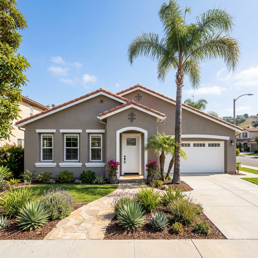 Exterior Painting vinyl plank flooring installed in San Diego home by Hardscape Flow