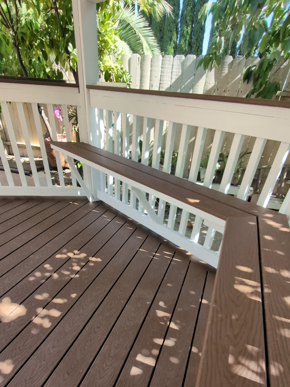 Custom Trex Composite Gazebo Decks in San Diego: Built-In Bench Seating & Diagonal Layouts