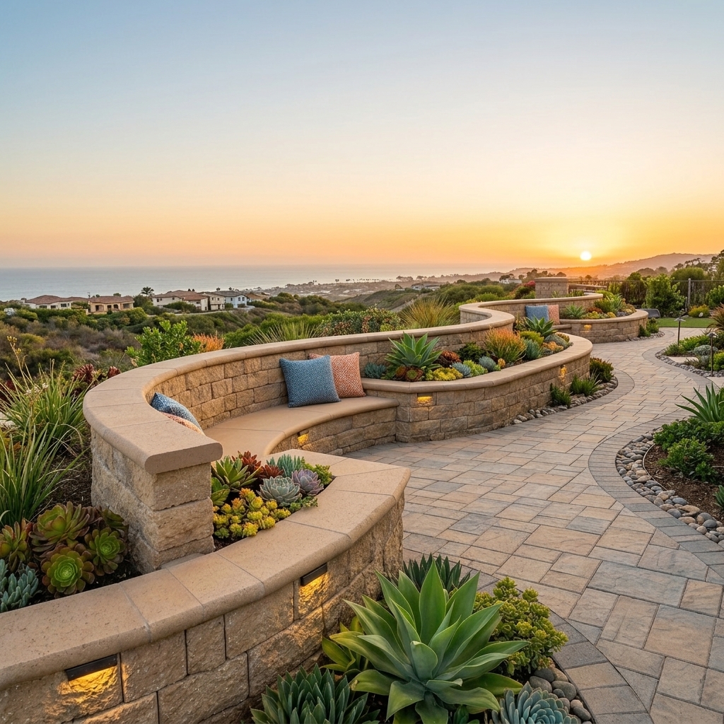 Curved Retaining Wall vs Straight Wall: Which is Structurally Stronger on San Diego Slopes?