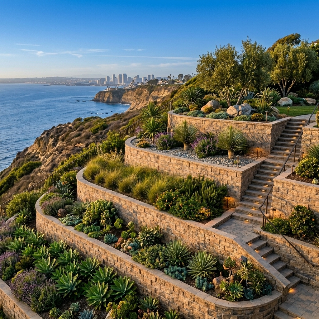 Terraced Retaining Wall Slope Ratio: The 2:1 Setback Formula for Tiered Hillside Walls