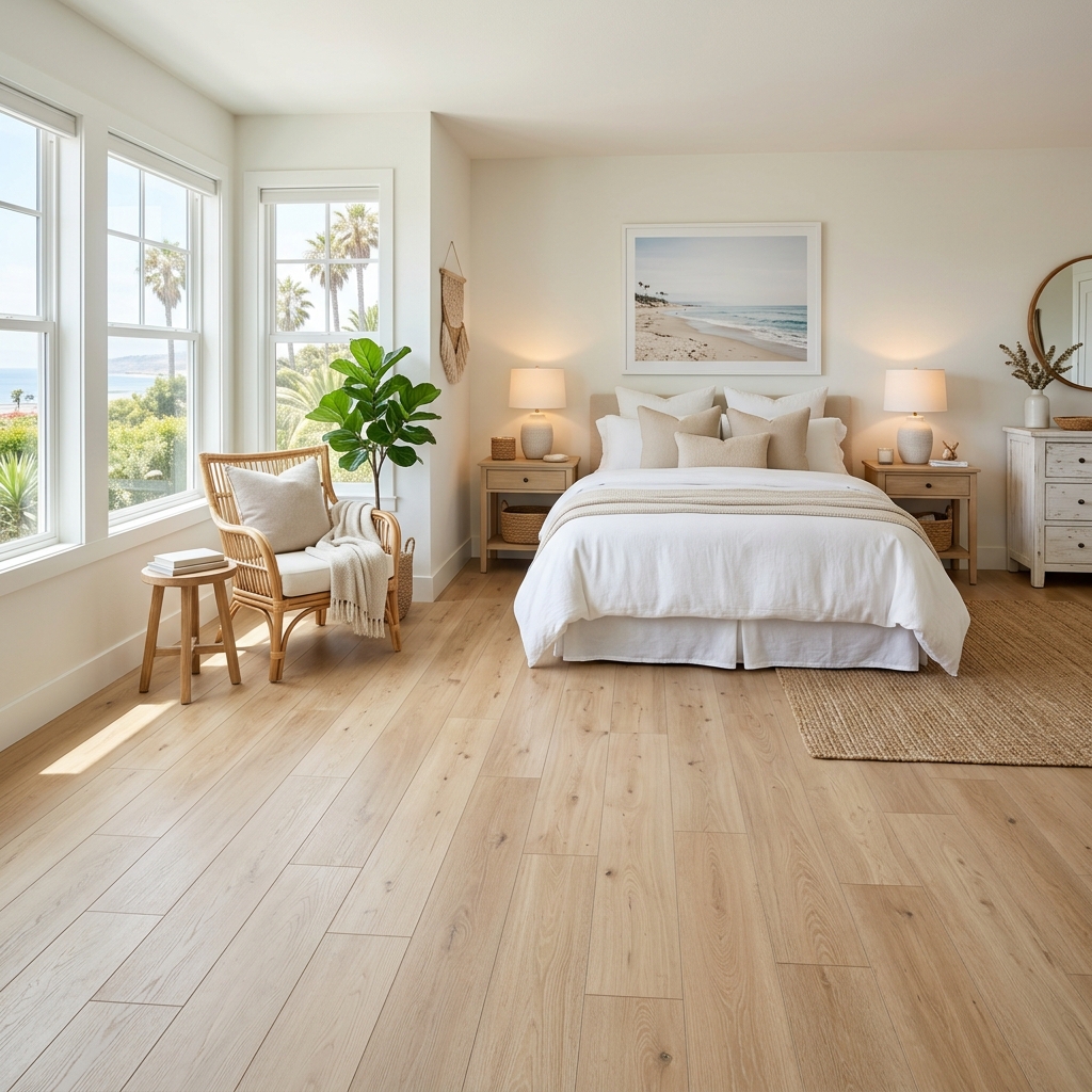 LifeProof Fresh Oak — Light Natural Oak vinyl plank flooring installed in San Diego home by Hardscape Flow